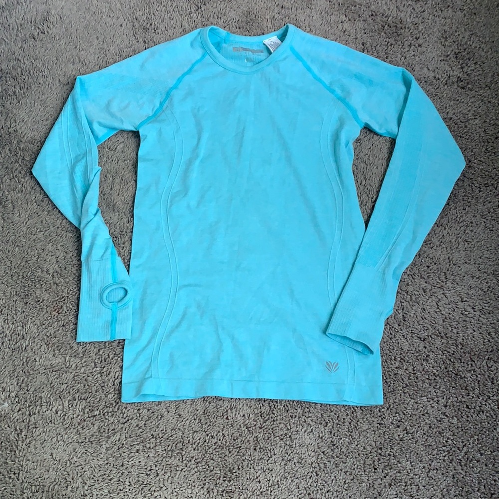 Forever 21 Blue Long Sleeve Athletic Top